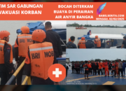 TIM SAR Brimob Babel Gabungan melakukan evakuasi dan Pencarian Anak yang Hilang Akibat Diterkam Buaya